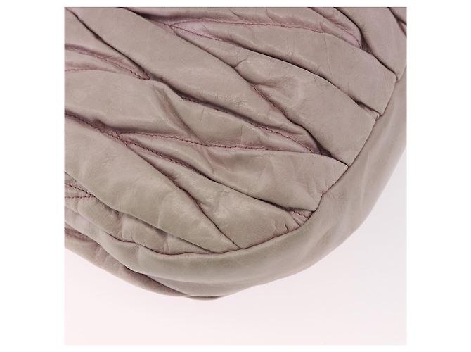 Borsa a tracolla Miu Miu Matelasse in pelle 2way Beige Gold Auth 184159A D'oro - vista 17