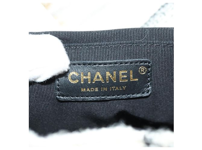 CHANEL Matelasse Chain Backpack Lana Tweed Avorio Oro CC Auth 181919SM D'oro Crudo - vista 26