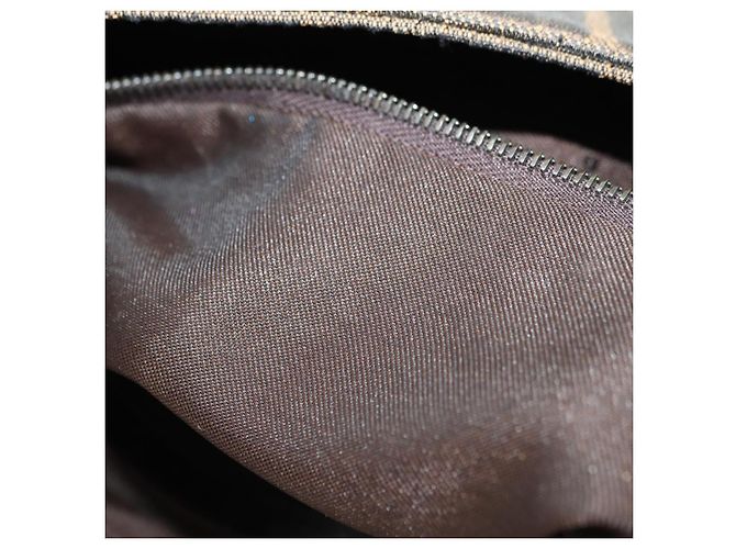 Borsa a Spalla FENDI Zucca Canvas Nero Marrone Auth 183663V - vista 12