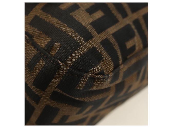 Borsa a Spalla FENDI Zucca Canvas Nero Marrone Auth 183663V - vista 14