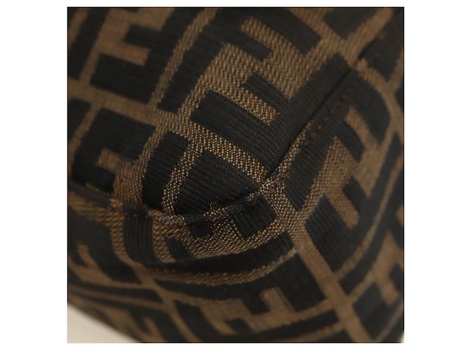 Borsa a Spalla FENDI Zucca Canvas Nero Marrone Auth 183663V - vista 15