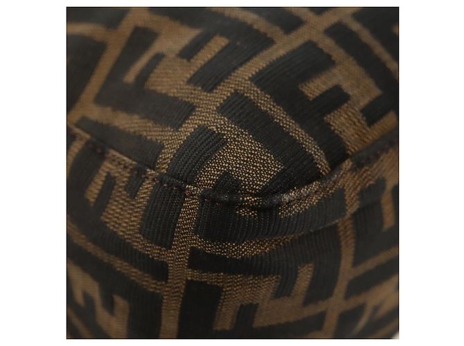 Borsa a Spalla FENDI Zucca Canvas Nero Marrone Auth 183663V - vista 16