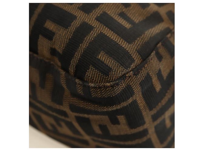 Borsa a Spalla FENDI Zucca Canvas Nero Marrone Auth 183663V - vista 17