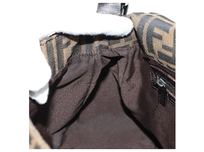 Borsa a Spalla FENDI Zucca Canvas Nero Marrone Auth 183663V - vista 22