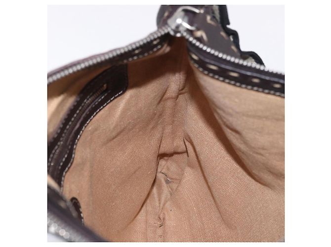 Borsa a Spalla FENDI Celeria in Pelle Nera Argento Auth 183899A Nero - vista 19