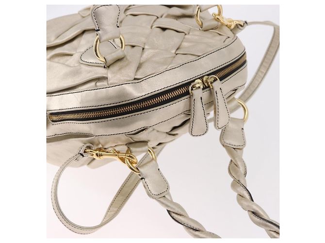 Borsa VALENTINO in Pelle 2way Oro Auth 183017A D'oro - vista 6