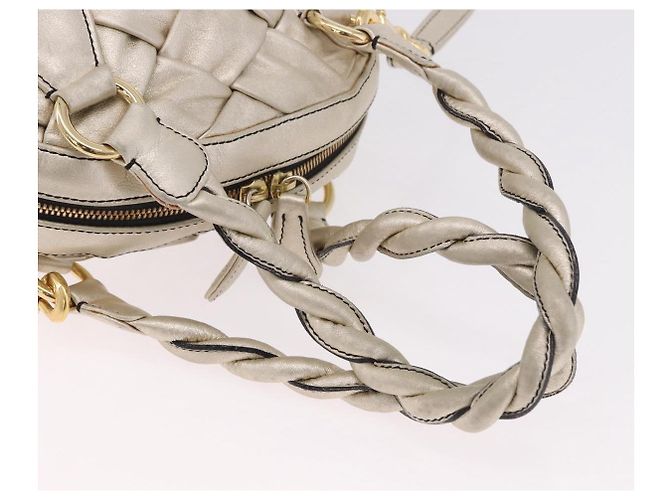 Borsa VALENTINO in Pelle 2way Oro Auth 183017A D'oro - vista 7