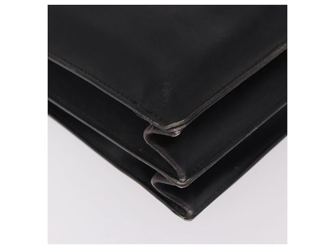 Hermès Borsa Business HERMES Kirius in pelle nera e oro Auth 183240 Nero D'oro - vista 14