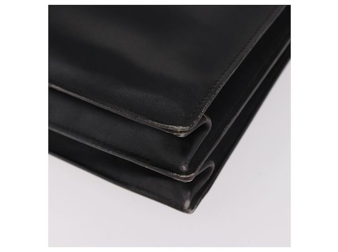 Hermès Borsa Business HERMES Kirius in pelle nera e oro Auth 183240 Nero D'oro - vista 15