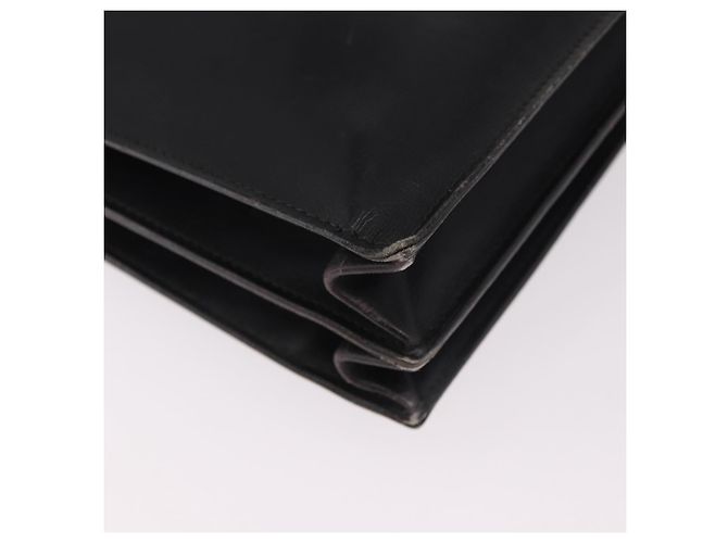 Hermès Borsa Business HERMES Kirius in pelle nera e oro Auth 183240 Nero D'oro - vista 16