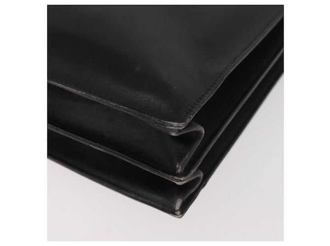 Hermès Borsa Business HERMES Kirius in pelle nera e oro Auth 183240 Nero D'oro - vista 17