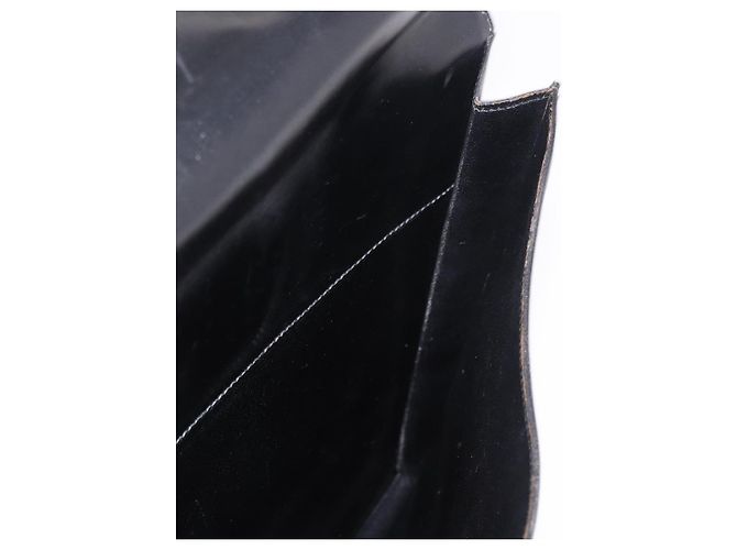 Hermès Borsa Business HERMES Kirius in pelle nera e oro Auth 183240 Nero D'oro - vista 23