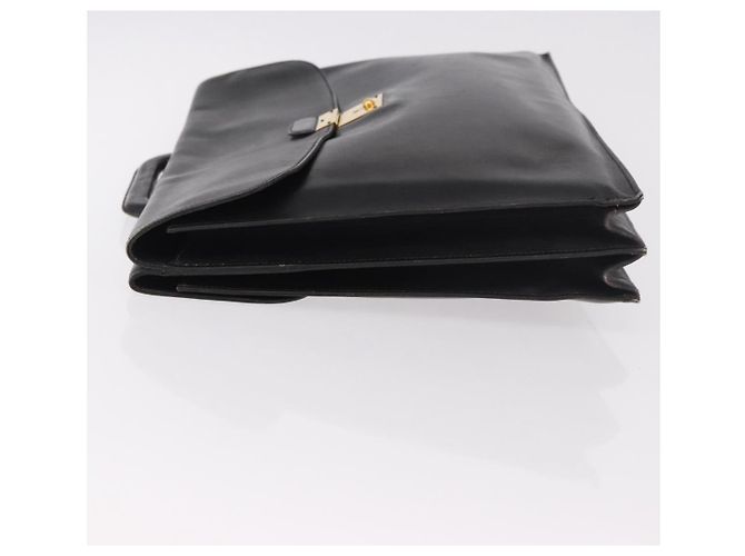 Hermès Borsa Business HERMES Kirius in pelle nera e oro Auth 183240 Nero D'oro - vista 4