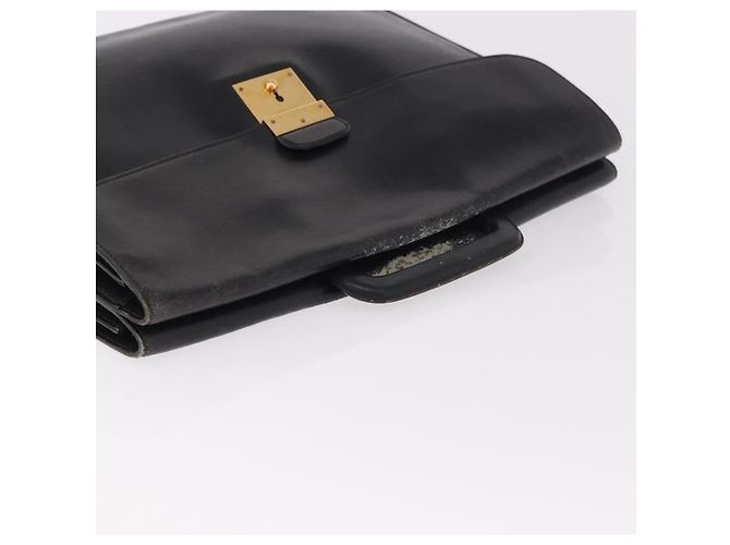 Hermès Borsa Business HERMES Kirius in pelle nera e oro Auth 183240 Nero D'oro - vista 6