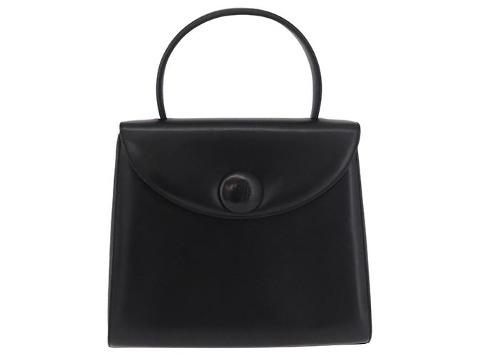GIVENCHY Handtasche aus Leder Schwarz Gold Auth 182204A Golden - Ansicht 13