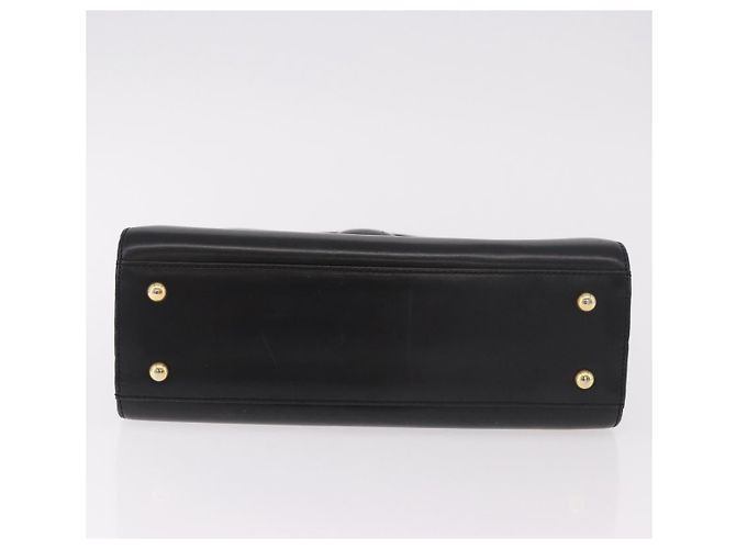GIVENCHY Handtasche aus Leder Schwarz Gold Auth 182204A Golden - Ansicht 5