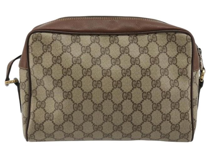 Borsa GUCCI GG Supreme Web Sherry Line PVC Beige 001 56 6472 4021 Auth 183301 - vista 2