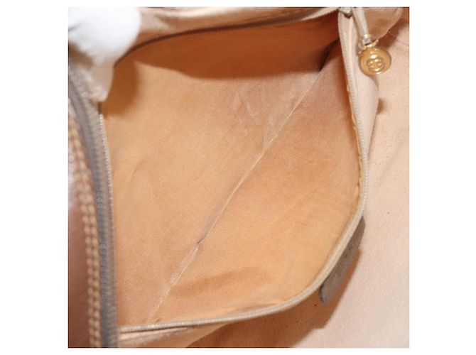 Borsa GUCCI GG Supreme Web Sherry Line PVC Beige 001 56 6472 4021 Auth 183301 - vista 23