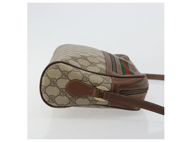 Borsa GUCCI GG Supreme Web Sherry Line PVC Beige 001 56 6472 4021 Auth 183301 - vista 3