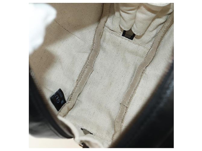 Borsa GUCCI Basketball Shape in Pelle 2way Nero Oro 547855 Auth 182676SAM D'oro - vista 10