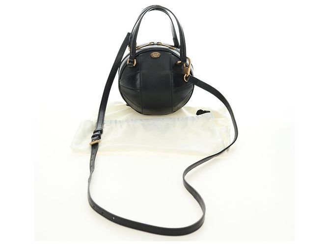 Borsa GUCCI Basketball Shape in Pelle 2way Nero Oro 547855 Auth 182676SAM D'oro - vista 12
