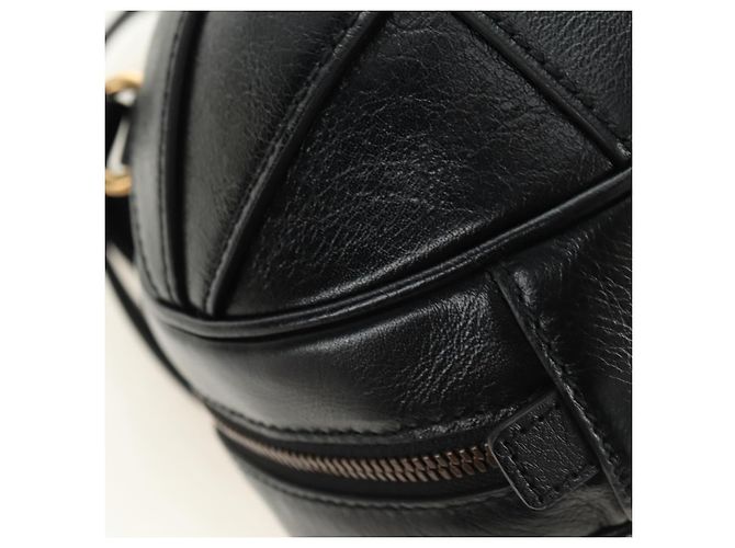 Borsa GUCCI Basketball Shape in Pelle 2way Nero Oro 547855 Auth 182676SAM D'oro - vista 17