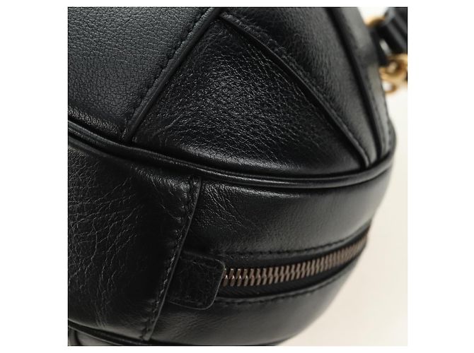 Borsa GUCCI Basketball Shape in Pelle 2way Nero Oro 547855 Auth 182676SAM D'oro - vista 18