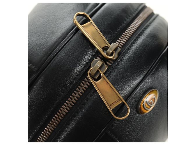 Borsa GUCCI Basketball Shape in Pelle 2way Nero Oro 547855 Auth 182676SAM D'oro - vista 22