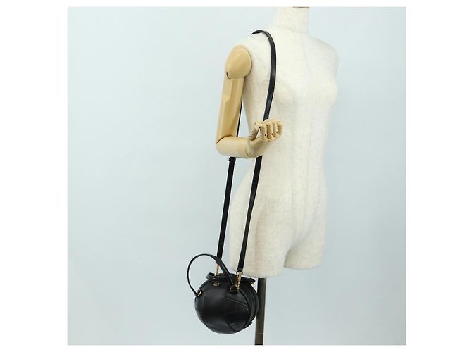 Borsa GUCCI Basketball Shape in Pelle 2way Nero Oro 547855 Auth 182676SAM D'oro - vista 26