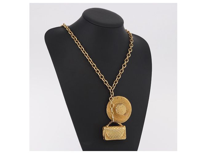 CHANEL Halskette Metall Goldton CC Authentisch bs35422A - Ansicht 12