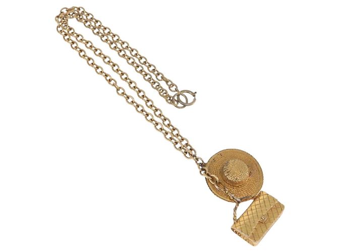 CHANEL Halskette Metall Goldton CC Authentisch bs35422A - Ansicht 2