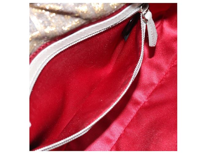 FENDI Zucca Canvas Rhinestone Mamma Baguette Shoulder Bag Silver Auth yk20474SM Argento - vista 23