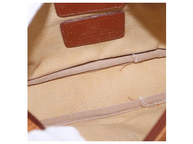 Borsa a Spalla MCM Vicetos Logogram PVC Pelle Marrone Oro Auth 183689 D'oro - vista 11