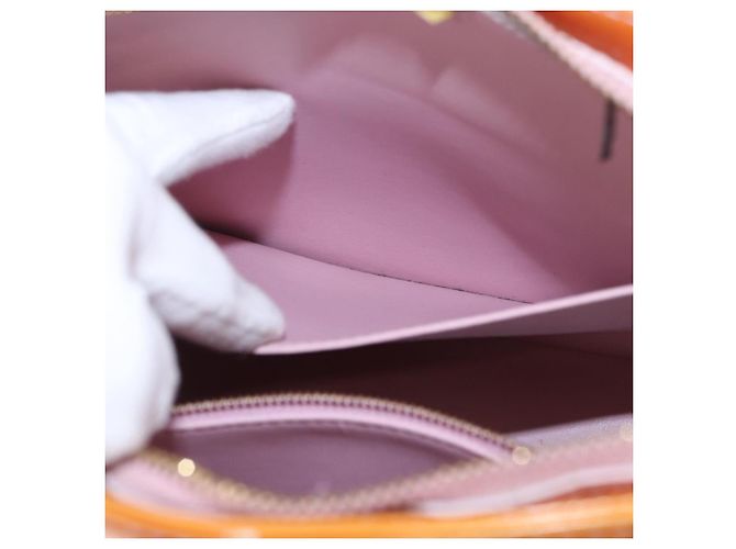 LOUIS VUITTON Borsa Houston Monogram Vernis Rosa Marshmallow M91302 LV Auth 184212 - vista 25