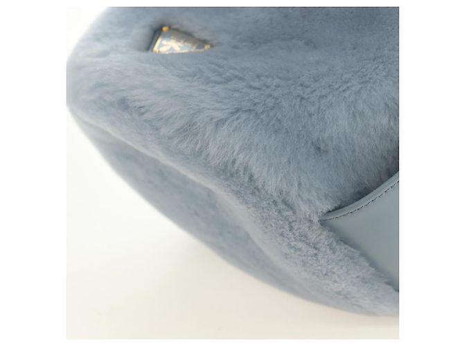Borsa PRADA Petit Sac Noir da donna Azzurro Oro Autentica 181769SAM D'oro Blu chiaro - vista 14