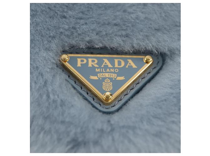 Borsa PRADA Petit Sac Noir da donna Azzurro Oro Autentica 181769SAM D'oro Blu chiaro - vista 17