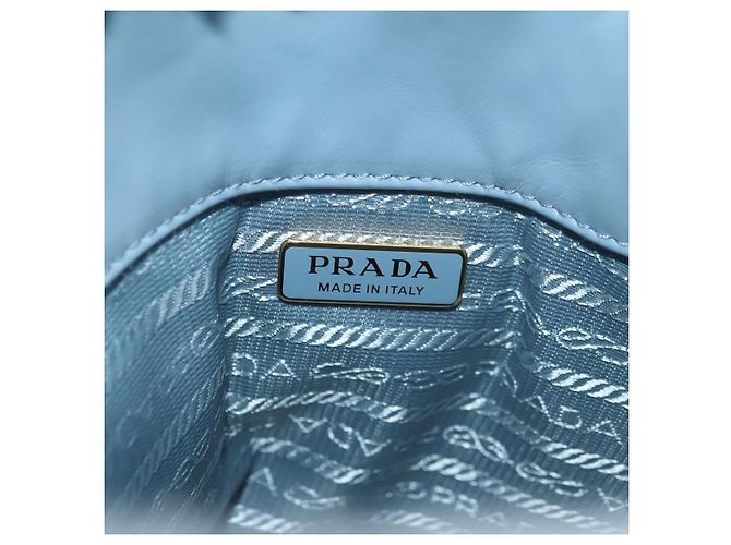 Borsa PRADA Petit Sac Noir da donna Azzurro Oro Autentica 181769SAM D'oro Blu chiaro - vista 18