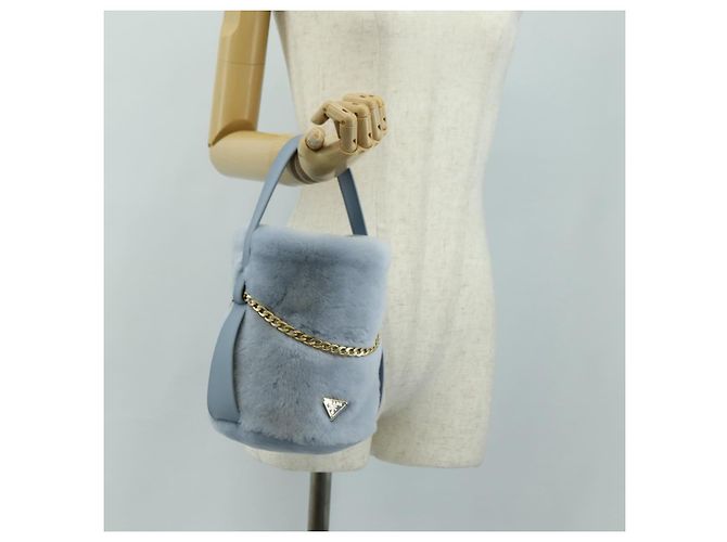 Borsa PRADA Petit Sac Noir da donna Azzurro Oro Autentica 181769SAM D'oro Blu chiaro - vista 21