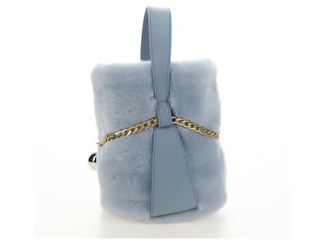 Borsa PRADA Petit Sac Noir da donna Azzurro Oro Autentica 181769SAM D'oro Blu chiaro - vista 4