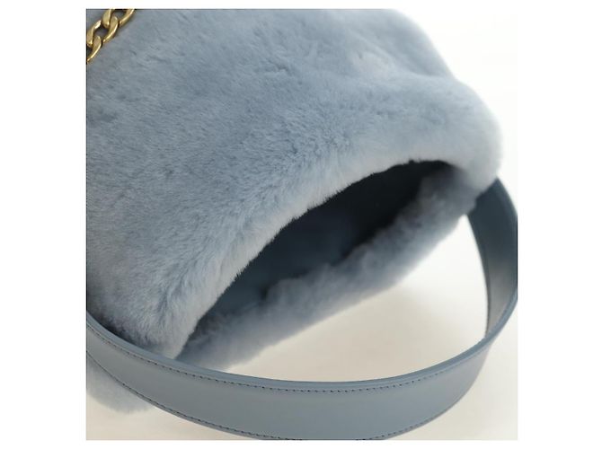 Borsa PRADA Petit Sac Noir da donna Azzurro Oro Autentica 181769SAM D'oro Blu chiaro - vista 6