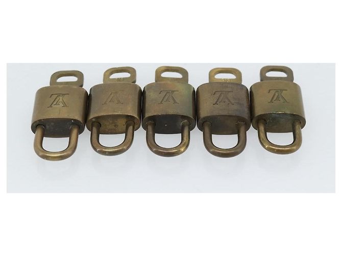 LOUIS VUITTON Set di 10 lucchetti Padlock metallo Oro LV Auth 173149 D'oro - vista 5