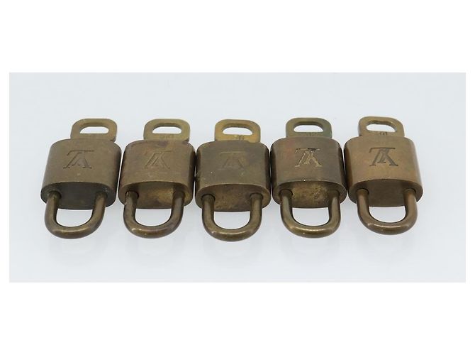 LOUIS VUITTON Set di 10 lucchetti Padlock metallo Oro LV Auth 173149 D'oro - vista 7