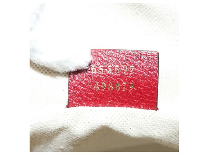 Bolso GUCCI Micro GG Supreme Doraemon x Fujiko-Pro en PVC Beige 655597 Auth 183006M Dorado - vista 11