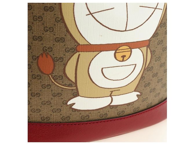 Bolso GUCCI Micro GG Supreme Doraemon x Fujiko-Pro en PVC Beige 655597 Auth 183006M Dorado - vista 20