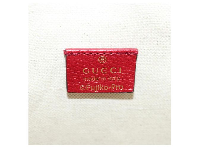 Bolso GUCCI Micro GG Supreme Doraemon x Fujiko-Pro en PVC Beige 655597 Auth 183006M Dorado - vista 21