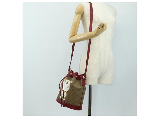 Bolso GUCCI Micro GG Supreme Doraemon x Fujiko-Pro en PVC Beige 655597 Auth 183006M Dorado - vista 24