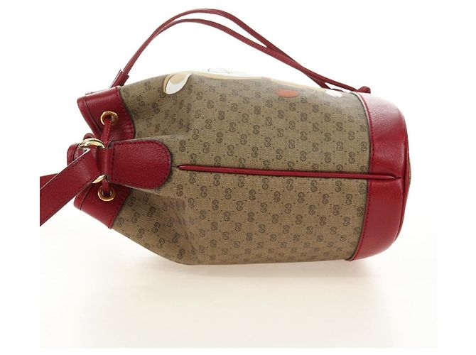 Bolso GUCCI Micro GG Supreme Doraemon x Fujiko-Pro en PVC Beige 655597 Auth 183006M Dorado - vista 3