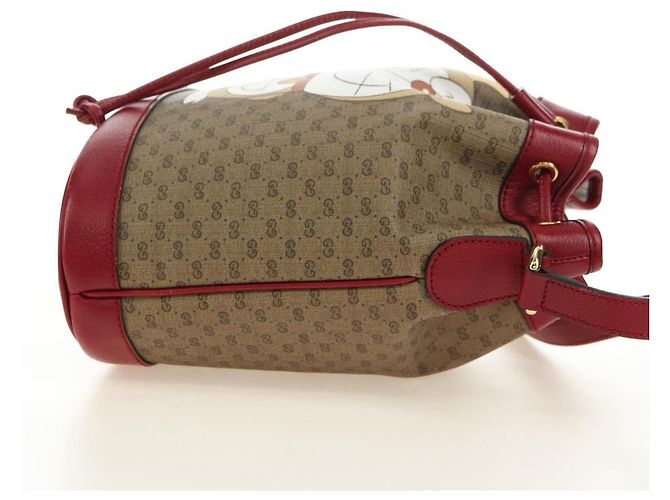 Bolso GUCCI Micro GG Supreme Doraemon x Fujiko-Pro en PVC Beige 655597 Auth 183006M Dorado - vista 4