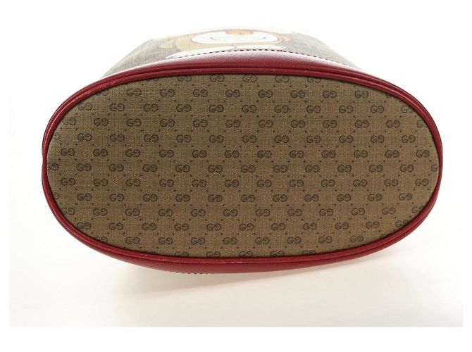 Bolso GUCCI Micro GG Supreme Doraemon x Fujiko-Pro en PVC Beige 655597 Auth 183006M Dorado - vista 5