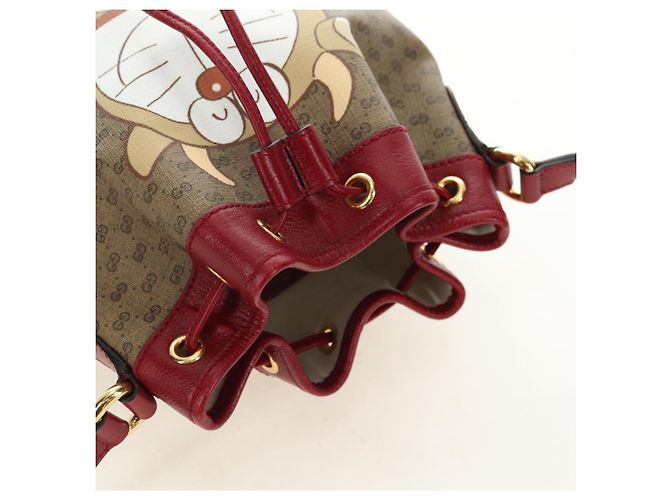 Bolso GUCCI Micro GG Supreme Doraemon x Fujiko-Pro en PVC Beige 655597 Auth 183006M Dorado - vista 6